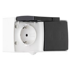 Блок с выключателями одноклавишными влагозащищенными Arte Milano am-309 309.52-1.grey