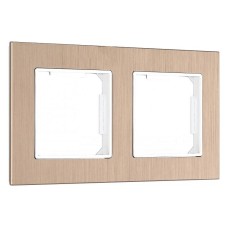 Рамка на 2 поста Arte Milano am-503.12 503.12-2.shampan