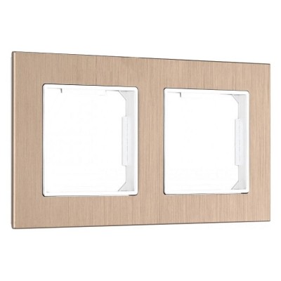 Рамка на 2 поста Arte Milano am-503.12 503.12-2.shampan