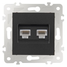 Розетка Ethernet RJ-45 без рамки Arte Milano am-203 203.45-2.black