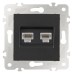 Розетка Ethernet RJ-45 без рамки Arte Milano am-203 203.45-2.black