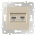 Розетка Ethernet RJ-45 без рамки Arte Milano am-203 203.45-2.shampan