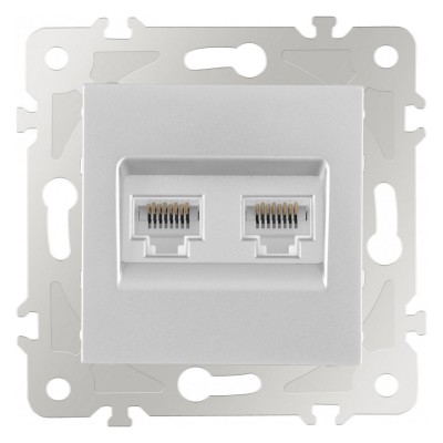 Розетка Ethernet RJ-45 без рамки Arte Milano am-203 203.45-2.silver