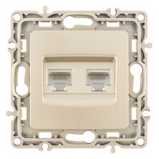 Розетка Ethernet RJ-45 без рамки Arte Milano am-217 217.45-2.shampan