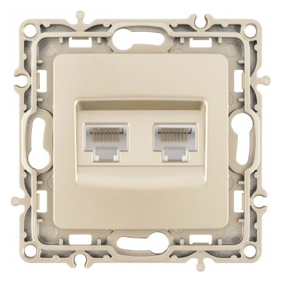 Розетка Ethernet RJ-45 без рамки Arte Milano am-217 217.45-2.shampan