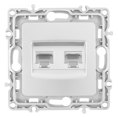 Розетка Ethernet RJ-45 без рамки Arte Milano am-217 217.45-2.silver