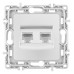 Розетка Ethernet RJ-45 без рамки Arte Milano am-217 217.45-2.silver