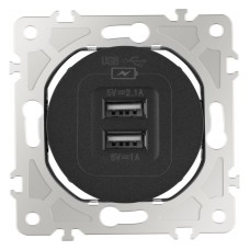 Розетка USB, без рамки Arte Milano am-202 202.46-1.black
