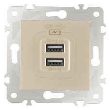 Розетка USB, без рамки Arte Milano am-203 203.46-1.shampan