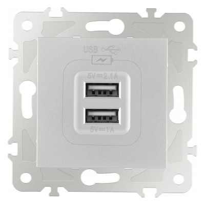 Розетка USB, без рамки Arte Milano am-203 203.46-1.silver