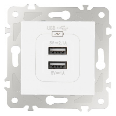 Розетка USB, без рамки Arte Milano am-203 203.46-1.white