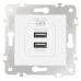 Розетка USB, без рамки Arte Milano am-203 203.46-1.white