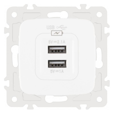 Розетка USB, без рамки Arte Milano am-205 205.46-1.white