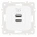 Розетка USB, без рамки Arte Milano am-205 205.46-1.white