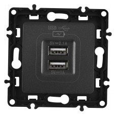 Розетка USB, без рамки Arte Milano am-217 217.46-1.black