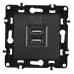 Розетка USB, без рамки Arte Milano am-217 217.46-1.black