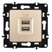 Розетка USB, без рамки Arte Milano am-217 217.46-1.shampan
