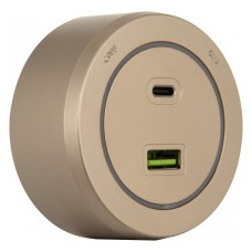 Розетка USB и type C на треке Arte Milano Am-track-sockets-39 399731TS/USB-Type-C Gold