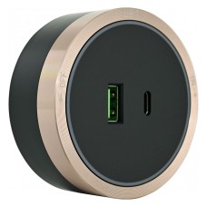 Розетка USB и type C на треке Arte Milano Am-track-sockets 380066TS LED/USB-Type-C Gold