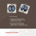 Розетка двойная RJ-11 и Ethernet RJ-45, без рамки Arte Milano am-203 203.44-1.shampan