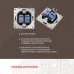 Розетка двойная RJ-11 и Ethernet RJ-45, без рамки Arte Milano am-205 205.44-1.black
