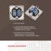 Розетка двойная RJ-11 и Ethernet RJ-45, без рамки Arte Milano am-205 205.44-1.shampan