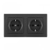 Розетка с заземлением и со шторкой Arte Milano SET06-2 SET06-2-40-1x2 black Розетка с заземлением и со шторкой Arte Milano SET06-2 SET06-2-40-1x2 black