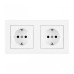 Розетка с заземлением и со шторкой Arte Milano SET06-2 SET06-2-40-1x2 white