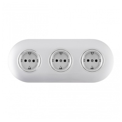 Розетка с заземлением и со шторкой Arte Milano SET08-3 SET08-3-40-1x3 silver