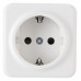 Розетка с заземлением и со шторкой Arte Milano am-310 310.40-1.white