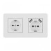 Розетка с заземлением и со шторкой и 2хUSB Arte Milano SET16-2 SET16-2-47-1-40-1 white