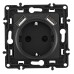 Розетка с заземлением и со шторкой и 2хUSB, без рамки Arte Milano am-217 217.47-1.black