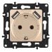 Розетка с заземлением и со шторкой и 2хUSB, без рамки Arte Milano am-217 217.47-1.shampan