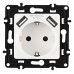 Розетка с заземлением и со шторкой и 2хUSB, без рамки Arte Milano am-217 217.47-1.white