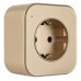 Розетка с заземлением на треке Arte Milano Am-track-sockets 380022TS/ES Gold