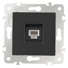 Розетка телефонная RJ-11 без рамки Arte Milano am-203 203.51-1.black