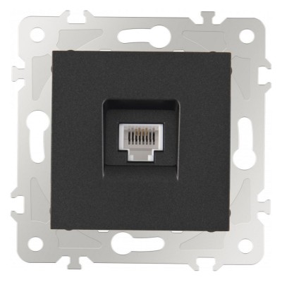 Розетка телефонная RJ-11 без рамки Arte Milano am-203 203.51-1.black