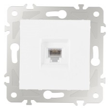 Розетка телефонная RJ-11 без рамки Arte Milano am-203 203.51-1.white