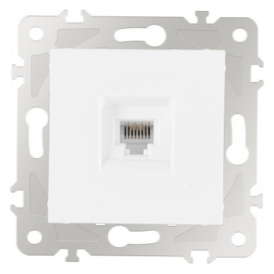 Розетка телефонная RJ-11 без рамки Arte Milano am-203 203.51-1.white