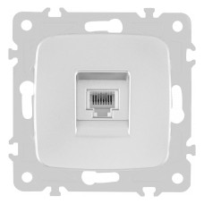 Розетка телефонная RJ-11 без рамки Arte Milano am-205 205.51-1.silver