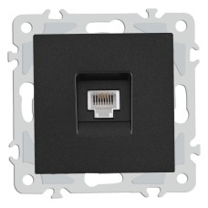 Розетка телефонная RJ-11 без рамки Arte Milano am-206 206.51-1.black