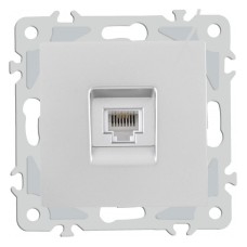 Розетка телефонная RJ-11 без рамки Arte Milano am-206 206.51-1.silver