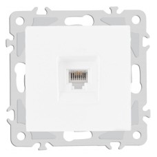 Розетка телефонная RJ-11 без рамки Arte Milano am-206 206.51-1.white