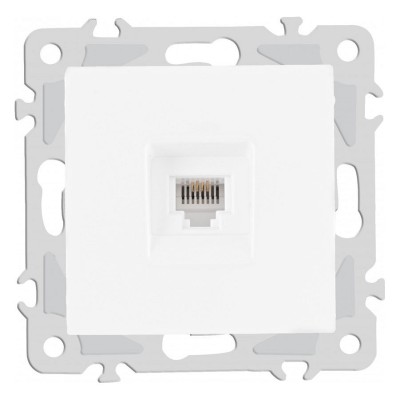 Розетка телефонная RJ-11 без рамки Arte Milano am-206 206.51-1.white