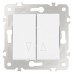 Выключатель для жалюзи без рамки Arte Milano 203 203.38-2.white