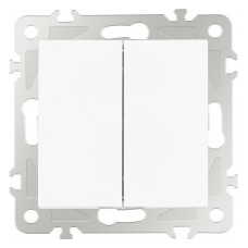 Выключатель двухклавишный без рамки Arte Milano 206 206.30-2.white