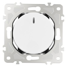 Выключатель одноклавишный с подсветкой без рамки Arte Milano 202 202.31-1.white