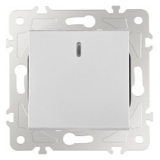 Выключатель одноклавишный с подсветкой без рамки Arte Milano 203 203.31-1.silver
