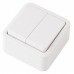 Выключатель проходной двухклавишный Arte Milano 310 310.32-2.white