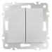 Выключатель проходной двухклавишный без рамки Arte Milano 206 206.32-2.silver